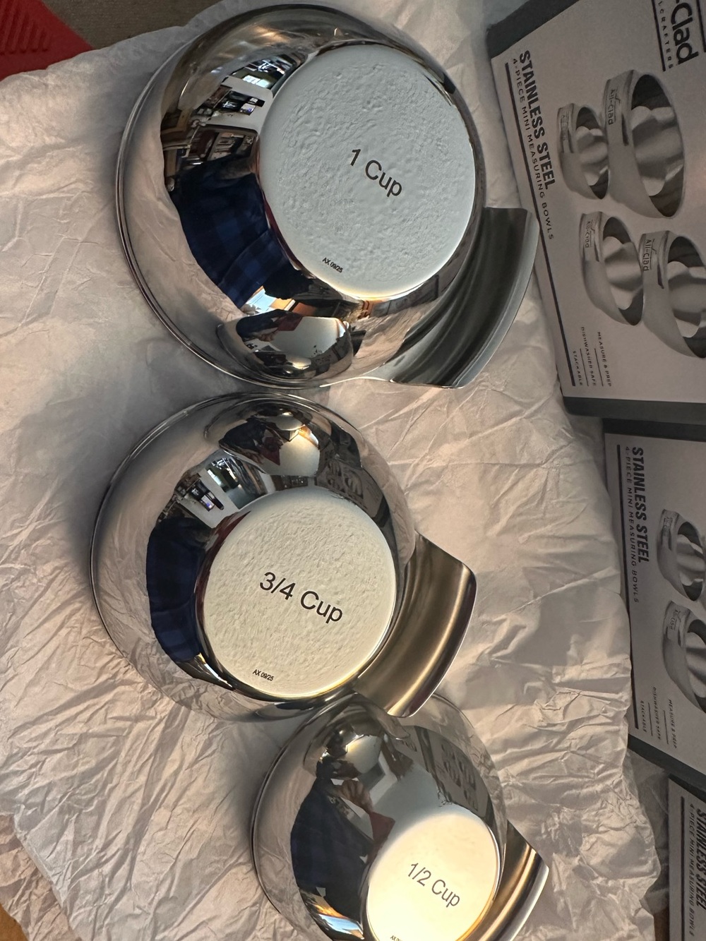 All-Clad Stainless Steel 4-Piece Mini Measuring Bowls - Picture 6 of 15